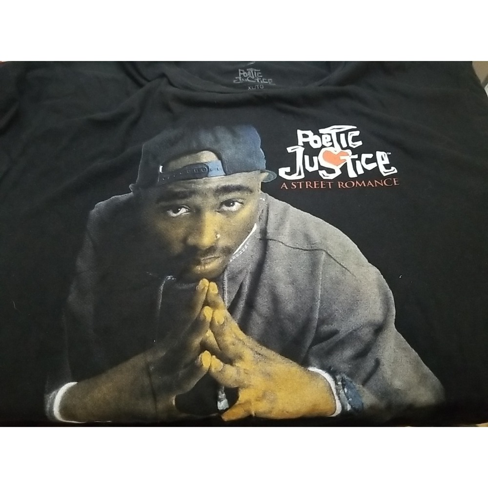 Philcos Poetic Justice Tupac A Street Romance Graphic T-Shirt Mens XL Black‎